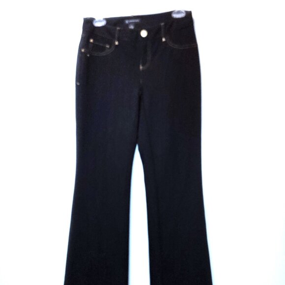 NWOT INC International Concepts Black Boot Cut Jeans Size 4 - Picture 1 of 2